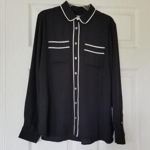 Piped Utility Blouse
